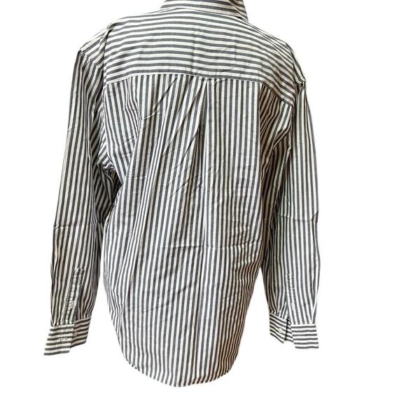 Talbots cotton striped shirt, long sleeves, button down, women's size M - Picture 4 of 7